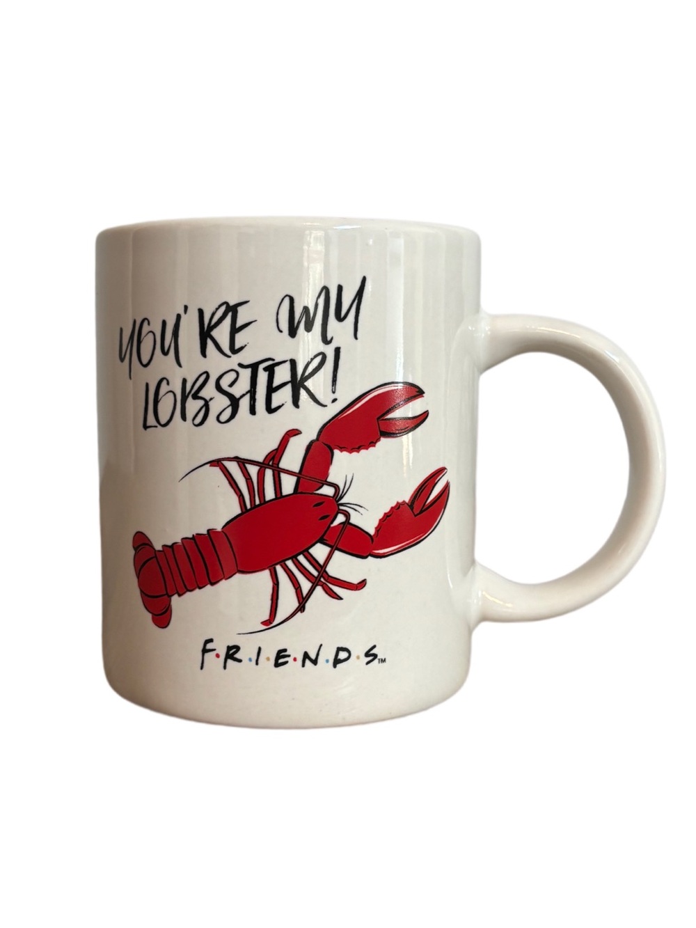 FRIENDS Mug "You're My Lobster!" Red Lobster graphic off white microwave safe